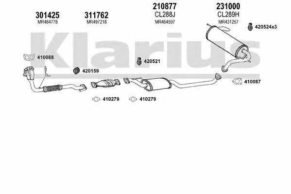 Klarius 210205E Exhaust system 210205E
