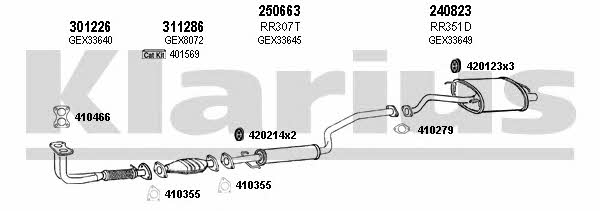 Klarius 120358E Exhaust system 120358E