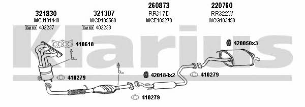 Klarius 120365E Exhaust system 120365E