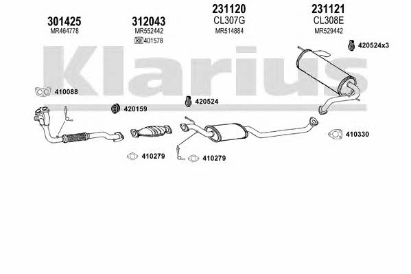 Klarius 210241E Exhaust system 210241E