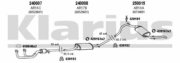 Klarius 030006E Exhaust system 030006E