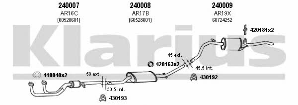 Klarius 030018E Exhaust system 030018E