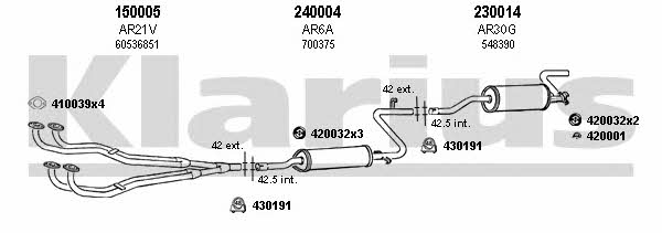 Klarius 030038E Exhaust system 030038E