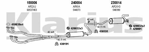 Klarius 030043E Exhaust system 030043E