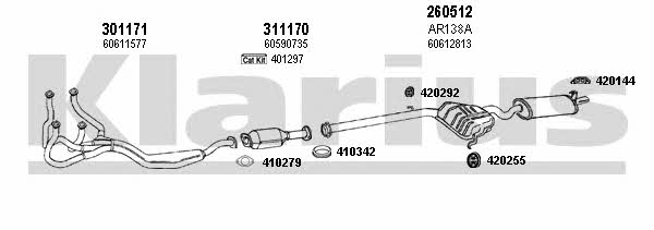 Klarius 030113E Exhaust system 030113E