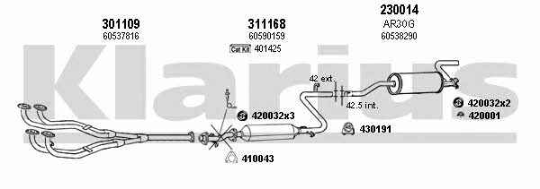 Klarius 030159E Exhaust system 030159E