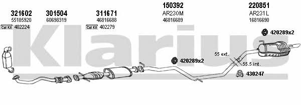 Klarius 030297E Exhaust system 030297E