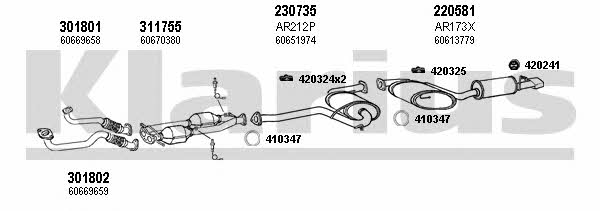 Klarius 030299E Exhaust system 030299E