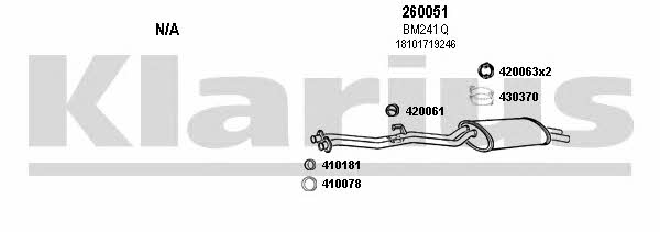 Klarius 060130E Exhaust system 060130E