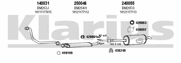 Klarius 060156E Exhaust system 060156E