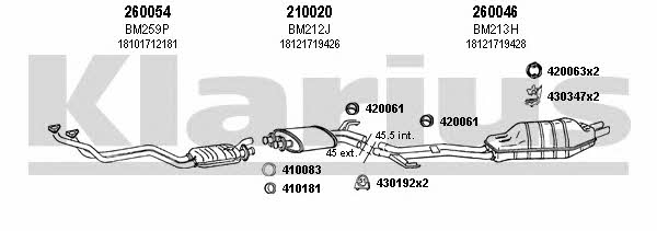 Klarius 060159E Exhaust system 060159E