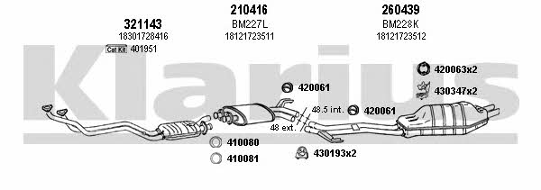 Klarius 060162E Exhaust system 060162E