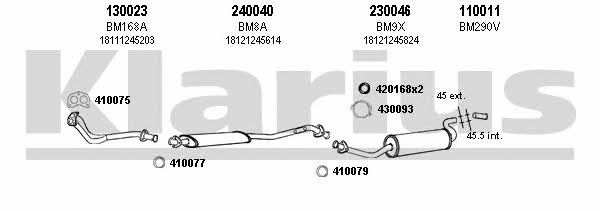 Klarius 060201E Exhaust system 060201E