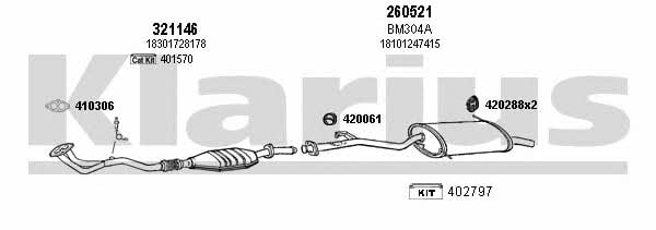 Klarius 060222E Exhaust system 060222E