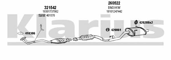 Klarius 060223E Exhaust system 060223E