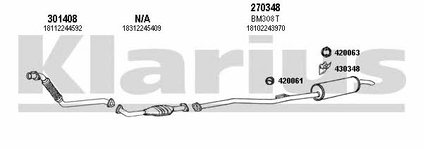 Klarius 060226E Exhaust system 060226E