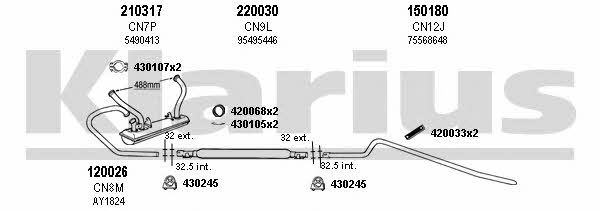 Klarius 180001E Exhaust system 180001E