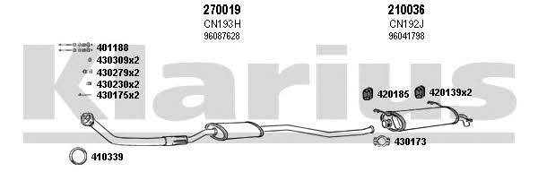 Klarius 180091E Exhaust system 180091E