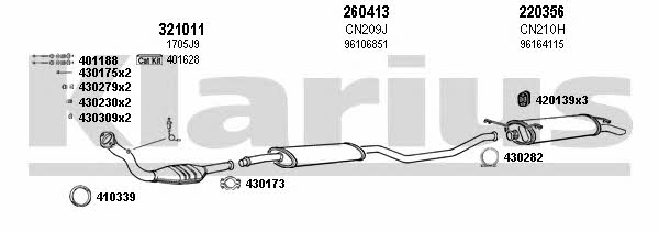  180098E Exhaust system 180098E