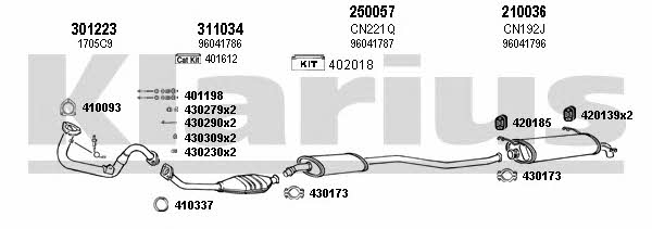 Klarius 180103E Exhaust system 180103E