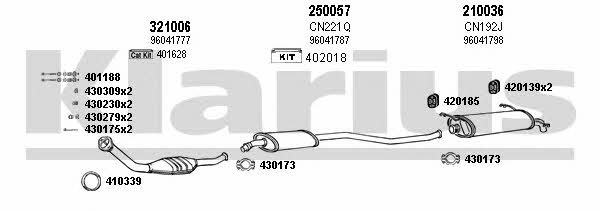 Klarius 180104E Exhaust system 180104E