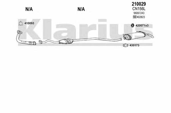 Klarius 180113E Exhaust system 180113E