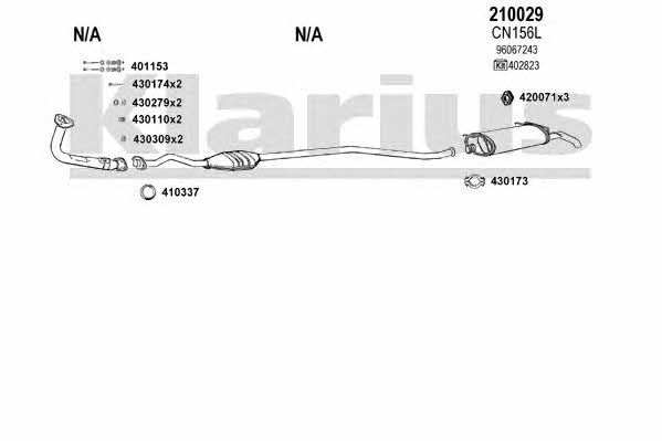 Klarius 180117E Exhaust system 180117E