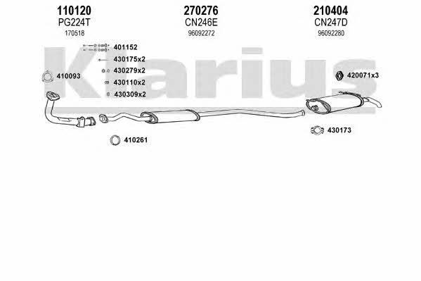 Klarius 180122E Exhaust system 180122E