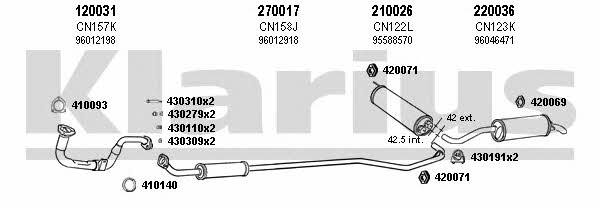 Klarius 180130E Exhaust system 180130E