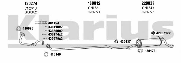  180170E Exhaust system 180170E