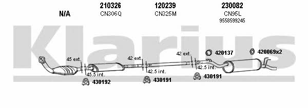 Klarius 180181E Exhaust system 180181E 180181E Klarius Exhaust system