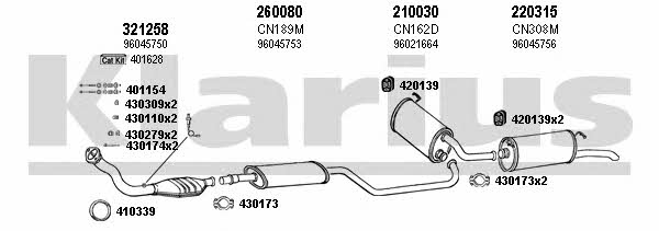 Klarius 180184E Exhaust system 180184E