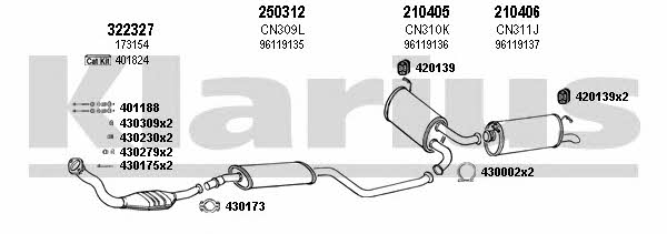 Klarius 180185E Exhaust system 180185E