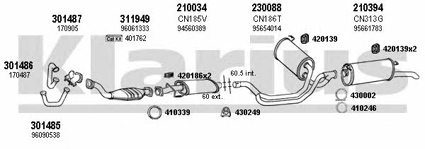  180188E Exhaust system 180188E