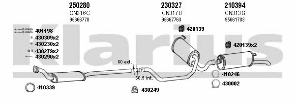 Klarius 180193E Exhaust system 180193E