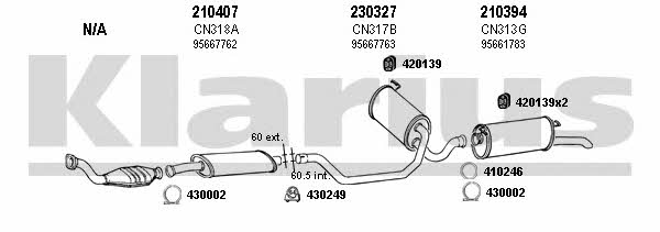 Klarius 180195E Exhaust system 180195E