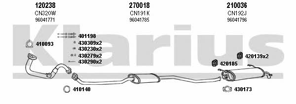 Klarius 180196E Exhaust system 180196E