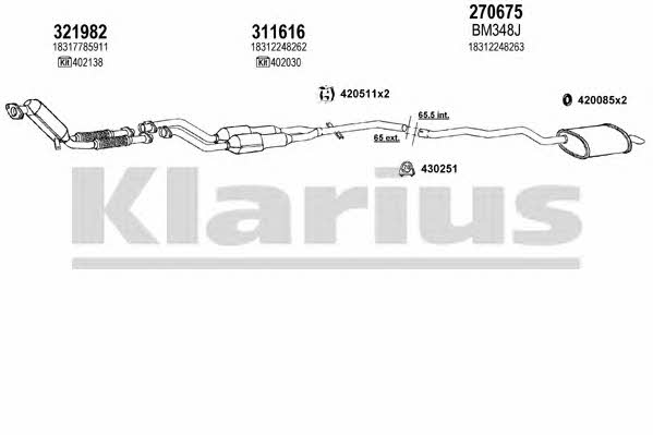 Klarius 060320E Exhaust system 060320E