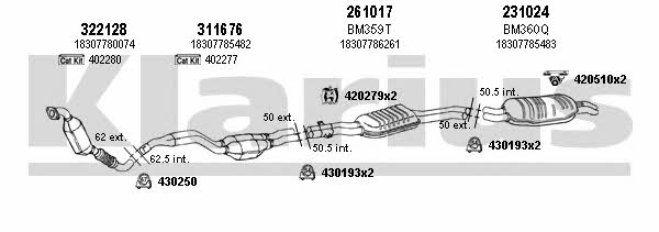 Klarius 060385E Exhaust system 060385E