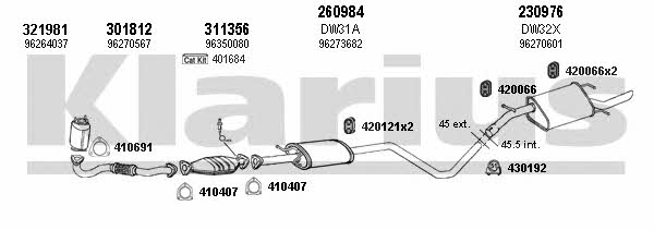 Klarius 310029E Exhaust system 310029E