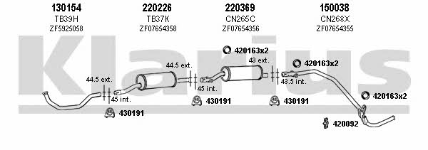 Klarius 180215E Exhaust system 180215E