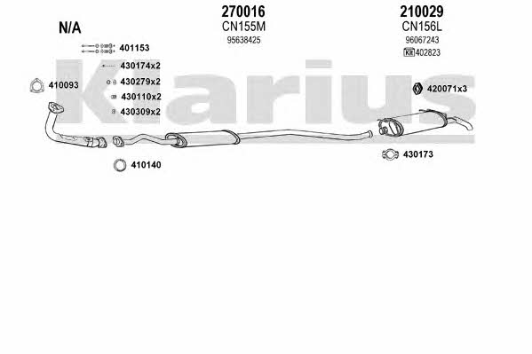 Klarius 180224E Exhaust system 180224E