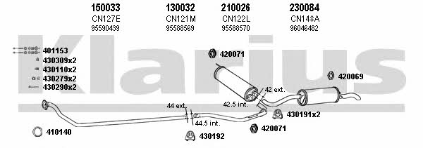 Klarius 180232E Exhaust system 180232E