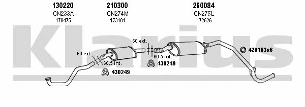 Klarius 180289E Exhaust system 180289E