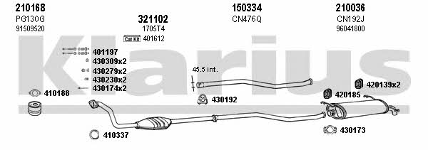 Klarius 180314E Exhaust system 180314E