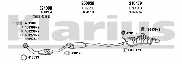 Klarius 180348E Exhaust system 180348E