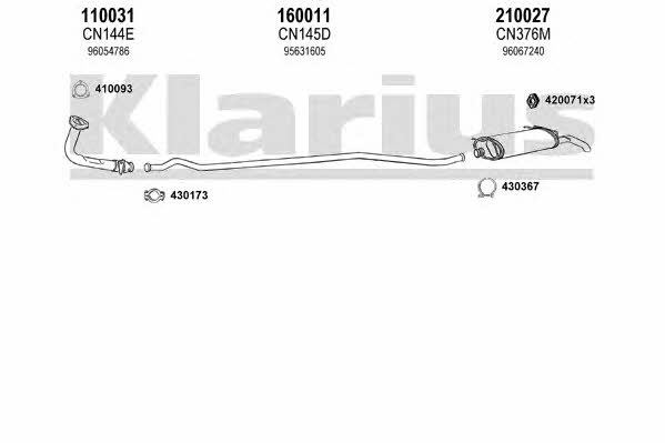 Klarius 180350E Exhaust system 180350E