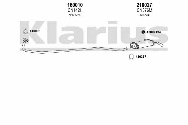 Klarius 180351E Exhaust system 180351E
