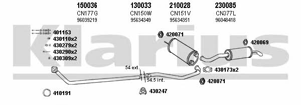 Klarius 180368E Exhaust system 180368E