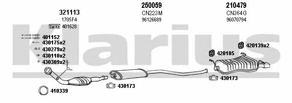 Klarius 180378E Exhaust system 180378E